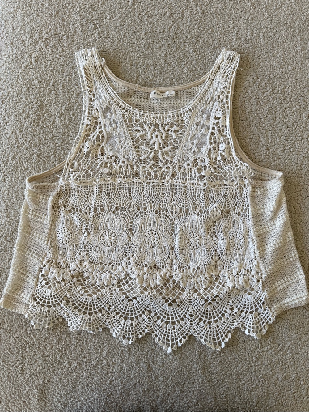 Poetry Cream Crochet Lace Camisole